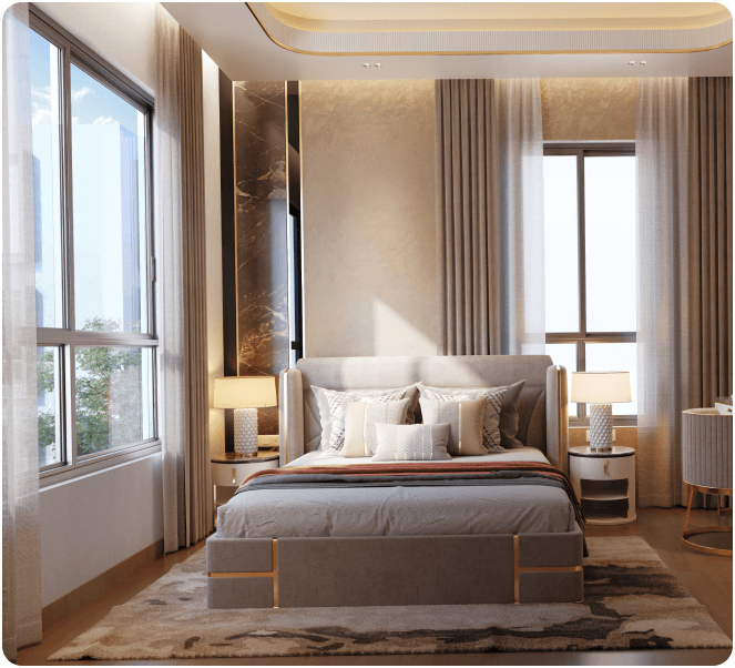 Luxury bedroom interior